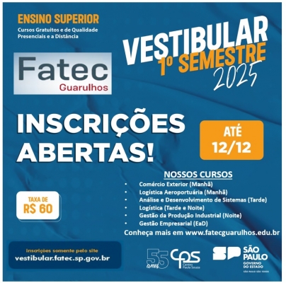 Vestibular Fatec - 1º Semestre 2025